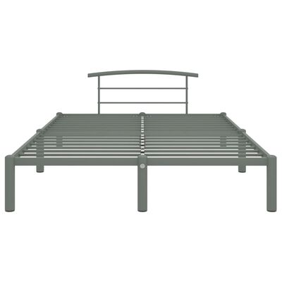 vidaXL Cadru de pat, gri, 120 x 200 cm, metal