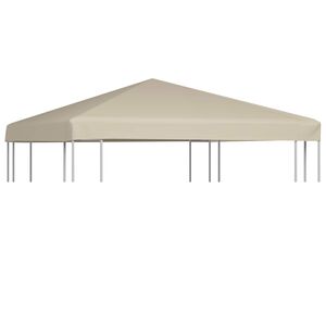 vidaXL Acoperiș de pavilion, bej, 3 x 3 m, 310 g/m&sup2;