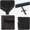 vidaXL Set de masă pentru grădină cu pernă 5 pcs Negru poliratan