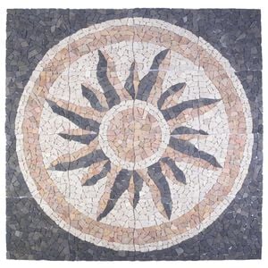 vidaXL Placi de mozaic cu model de soare Multicolour 120 x 120 cm