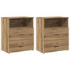 vidaXL Noptiere, 2 buc., stejar artizanal, 50x32x60 cm, lemn prelucrat