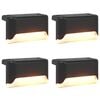vidaXL Lumini solare pentru exterior cu ștecher &icirc;n păm&acirc;nt 4 pcs 4,5 cm