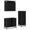vidaXL Set de mobilier pentru baie 3 pcs Stejar Negru Lemn compozit
