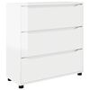 vidaXL Dulap de depozitare 80 x 31 x 81 cm Lemn prelucrat Alb lucios