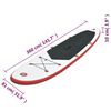 vidaXL Set placă stand up paddle SUP surf gonflabilă, roșu și alb