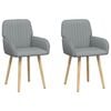 vidaXL Scaune de dining 2 pcs Țesătură Gri deschis 56,5 x 50 x 87,5 cm