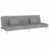 vidaXL Canapea extensibilă cu 2 locuri, 2 perne, gri deschis, textil