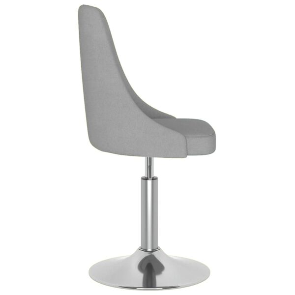 vidaXL Scaun de bar, gri deschis, material textil