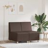vidaXL Unitate Sofa Modulară Fără Brațe 2 pcs Maro 55 x 74 x 82 cm