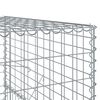 vidaXL Coș gabion cu capac, 600x100x150 cm, fier galvanizat