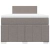 vidaXL Pat box spring cu saltea, taupe, 120x190 cm material textil