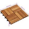 vidaXL Plăci pentru Deck 10 pcs Maro 30 x 30 cm Lemn de Acacia