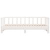 vidaXL Pat de zi cu extensie, alb, 80x200 cm, lemn masiv de pin