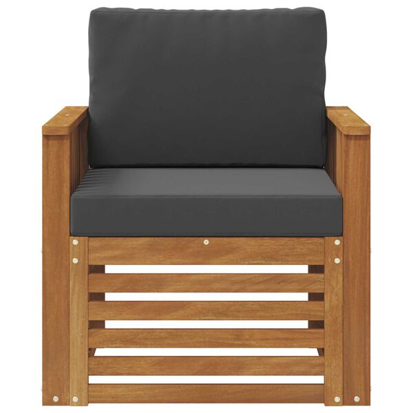 vidaXL Set de canapele de exterior cu pernă natural 71 x 63 x 73 cm