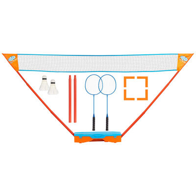 Get & Go Set de jocuri de badminton instant, albastru și portocaliu