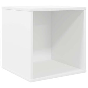 vidaXL Cutie pentru albume de vinil Alb 37 x 36,5 x 38 cm