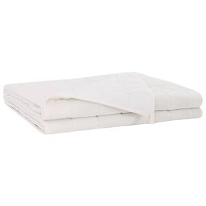 vidaXL Pătură cu greutate Alb 152 x 203 cm 11 kg 100% Bumbac 205T