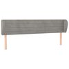 vidaXL Tăblie de pat cu aripioare gri deschis 183x23x78/88 cm catifea