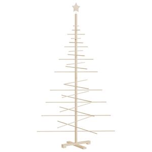 vidaXL Brad de Crăciun din lemn decorativ, 180 cm, lemn de pin masiv
