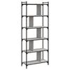 vidaXL Bibliotecă cu 6 niveluri gri sonoma 76x32x192 cm lemn compozit