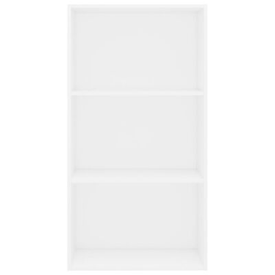 vidaXL Bibliotecă cu 3 rafturi, alb, 60 x 30 x 114 cm, PAL