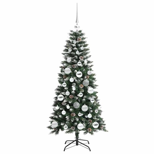 vidaXL Brad de Crăciun artificial cu 150 LED Verde 55 x 55 x 120 cm
