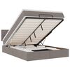vidaXL Pat otoman cu saltea Taupe 140x190 cm Stofa