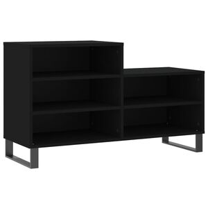 vidaXL Pantofar, negru, 102x36x60 cm, lemn compozit