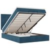vidaXL Cadru pat otoman cu saltele Albastru &icirc;nchis 140x190cm catifea