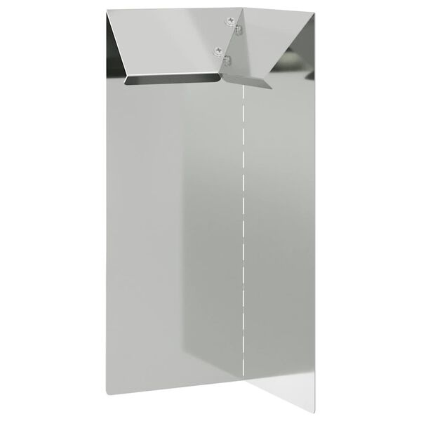 vidaXL Gard pentru melci Argintiu 10 x 10 x 25 cm Oțel Galvanizat