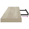 vidaXL Raft de perete suspendat, stejar, 120x23,5x3,8 cm, MDF