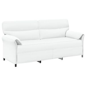 vidaXL Sofa cu 3 locuri 3-Locuri Alb 198 x 83 x 95 cm Țesătură