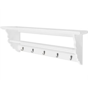 vidaXL Cuier de haine, stil baroc, alb, MDF