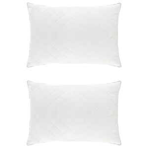vidaXL Pernă FULDA 2 buc. 30 x 50 cm 100% puf de g&acirc;scă și pene Alb