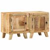 vidaXL Noptiera 2 buc 40x32x46 cm Lemn masiv Mango brut