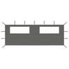 vidaXL Perete lateral foișor cu ferestre, 6x2 m, antracit