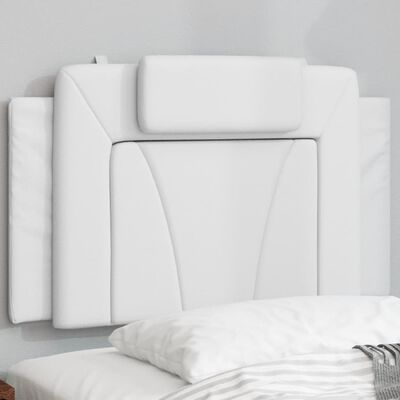 vidaXL Pernă pentru tăblie pat, alb, 80 cm, piele artificială