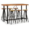 vidaXL Set mobilier bar, 7 piese, lemn masiv acacia și lemn reciclat