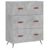 vidaXL Comodă cu sertare, gri beton, 69,5x34x90 cm, lemn prelucrat