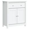 vidaXL Dulap de baie BERG, alb, 69,5x34x80 cm, lemn masiv de pin