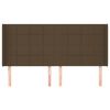 vidaXL Tăblie de pat cu aripioare maro &icirc;nchis 203x16x118/128 cm textil