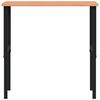 vidaXL Banc lucru 100x60x(71,5-98) cm lemn masiv fag, dreptunghiular