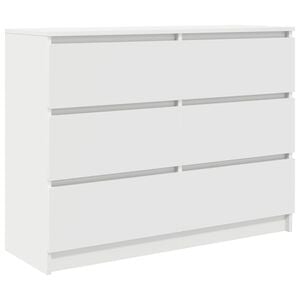 vidaXL Bufetă albă 100x35x76 cm din lemn prelucrat