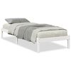 vidaXL Cadru pat foarte lung fără saltea alb 90x220 cm lemn masiv pin