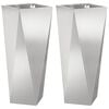 vidaXL Jardinieră 2 pcs Argintiu 30 x 30 x 75 cm Oţel inoxidabil