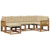 vidaXL Set de canapele de exterior 6 buc. Natural și Bej