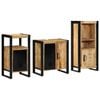 vidaXL Set de mobilier pentru baie cu sertar 3 pcs Lemn de mango solid