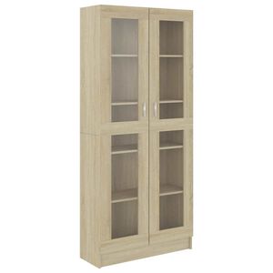 vidaXL Dulap vitrină, stejar sonoma 82,5x30,5x185 cm lemn prelucrat