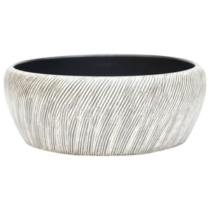 vidaXL Lavoar de blat, negru și gri, rotund, &Phi;41x14 cm, ceramică