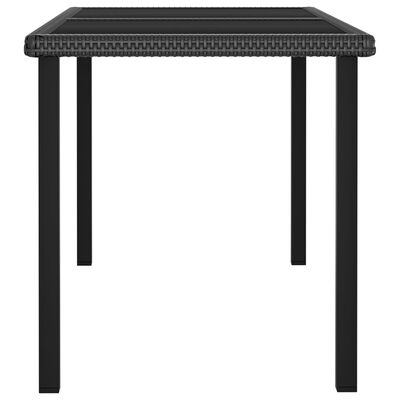 vidaXL Set de masă și scaune de exterior, 5 piese, negru, poliratan